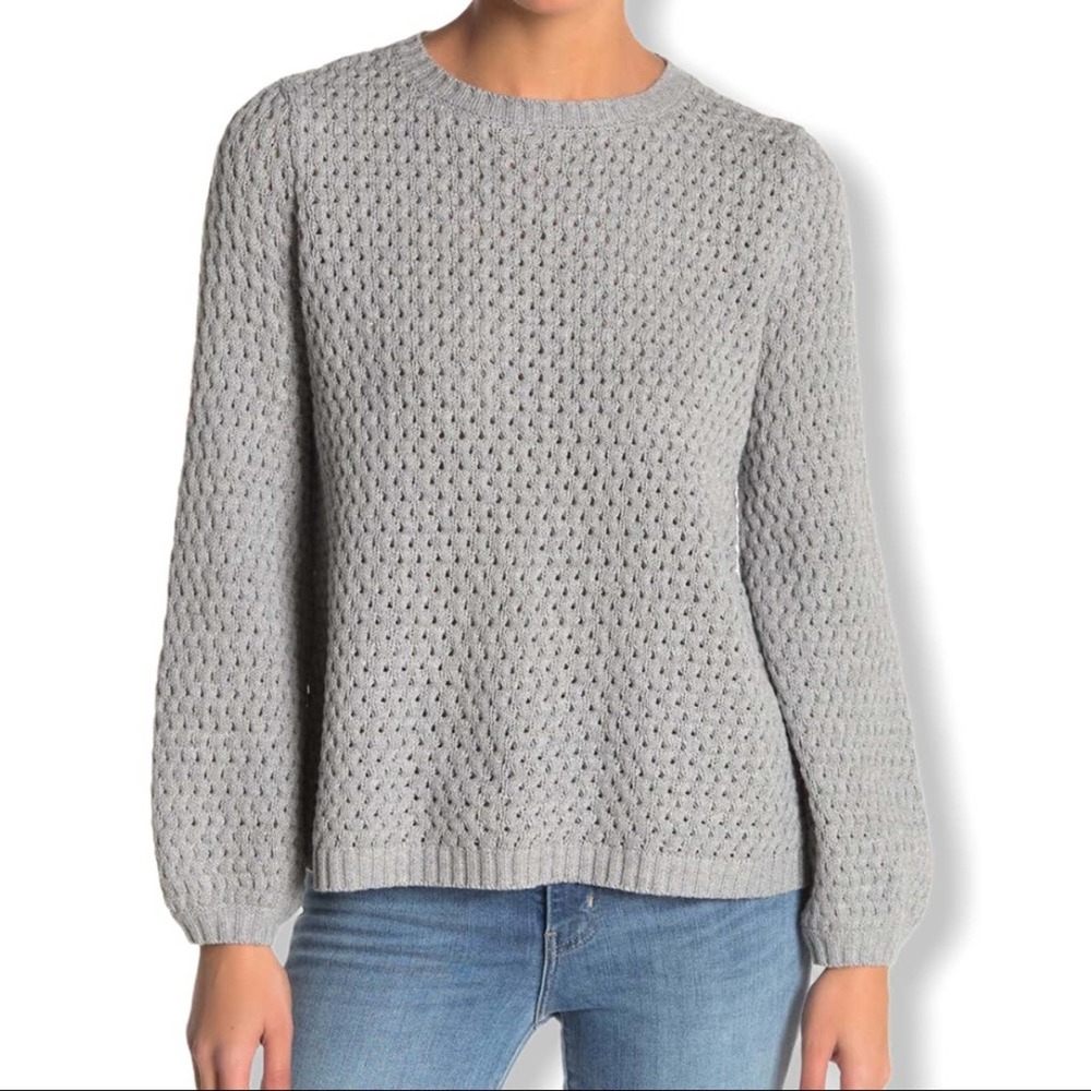 14th & Union grey popcorn crewneck sweater XS new‎